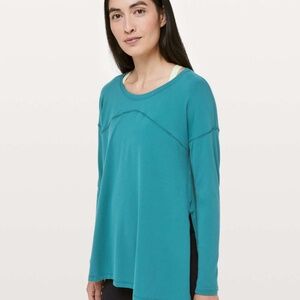 Lululemon Hit Unwind Long Sleeve Tonic Teal NWT